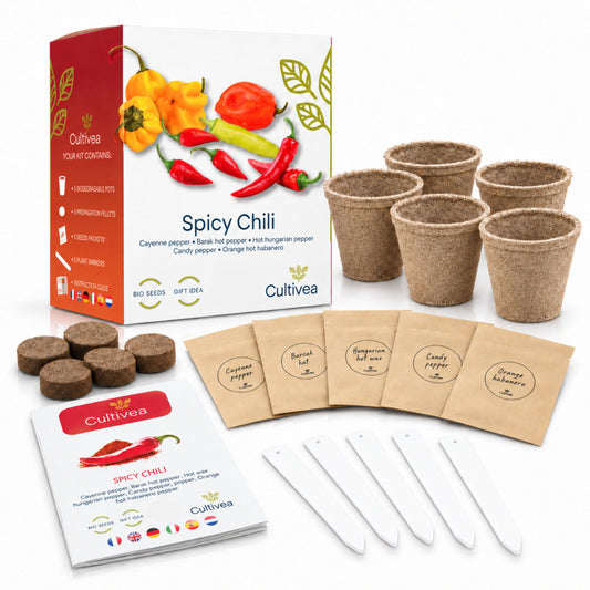 Mini Kit Prêt à pousser Piments BIO*