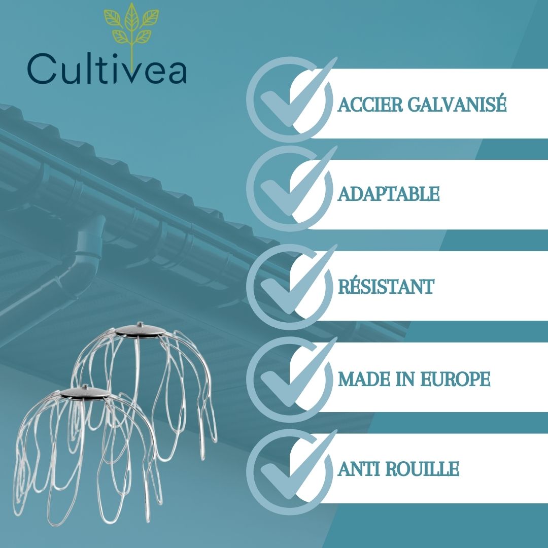 Crapaudine en acier galvanisé (protection de gouttière)