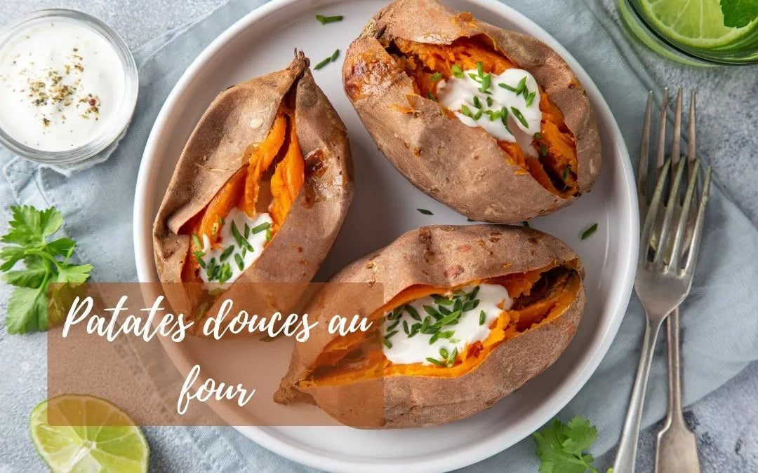 Recette de patates douces au four sauce ciboulette