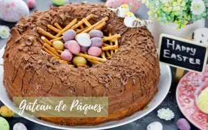 Gâteau de Pâques en forme de nid d'oiseau