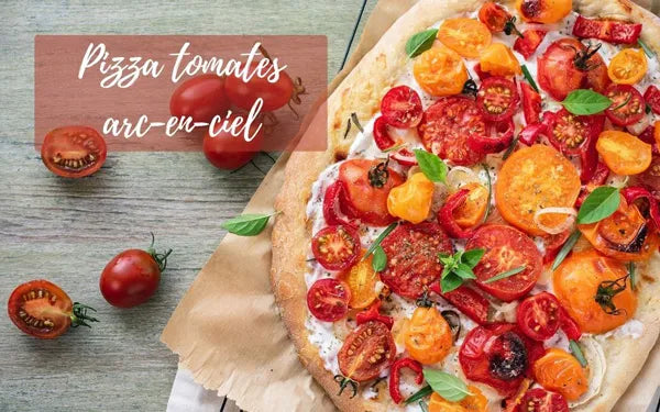 Recette de pizza tomates arc-en-ciel