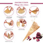 Boîte de 60 cônes craft avec pétales confettis de rose séchée naturelles