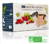 Kit sacs de culture BIO* (Tomate, Fraise, Radis)