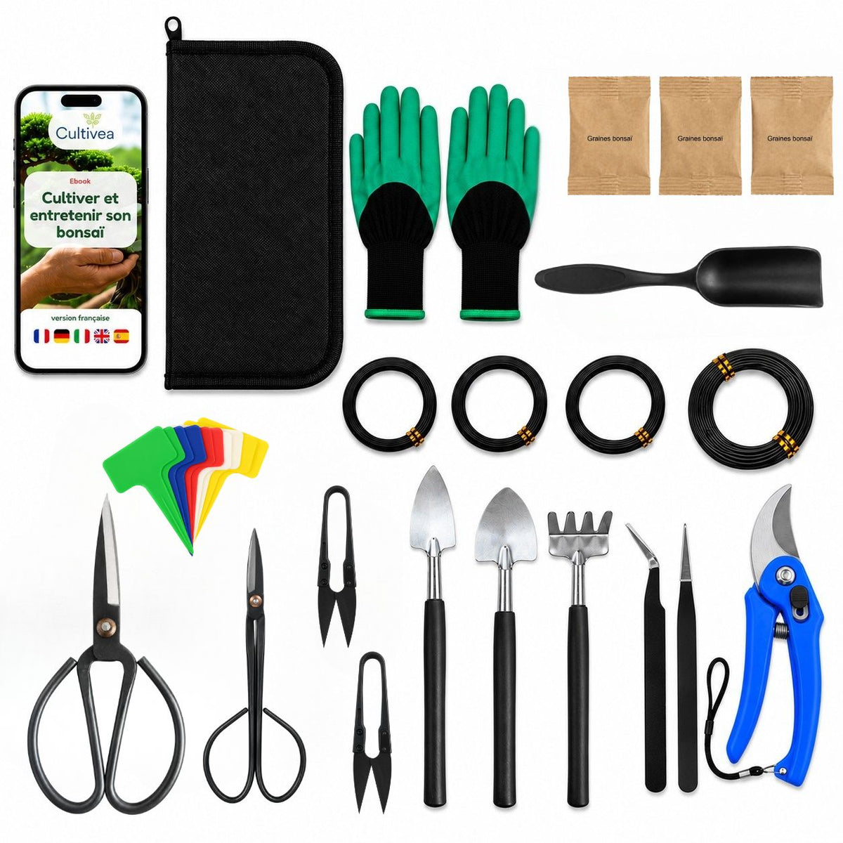 Malette 32 outils pour bonsai