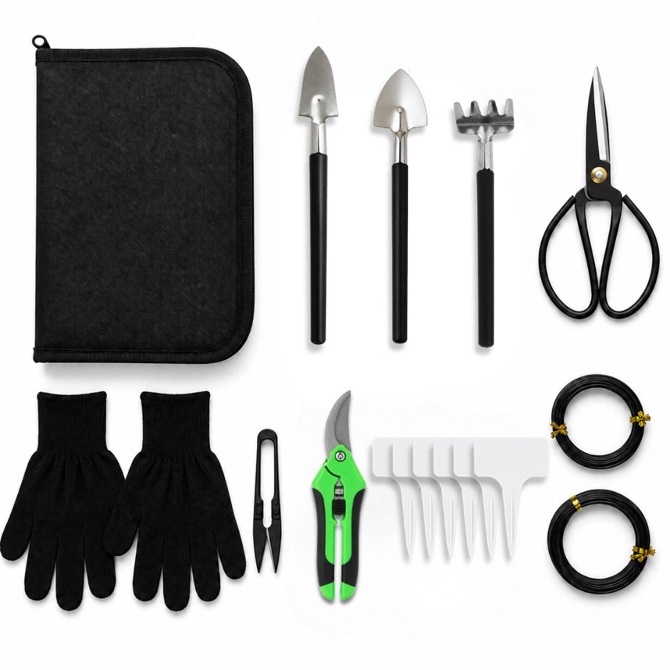 Mallette à outils essentiels – 11 outils pour bonsaï