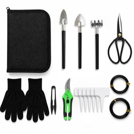 Mallette à outils essentiels – 11 outils pour bonsaï